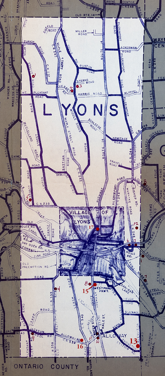 Town of Lyons Map